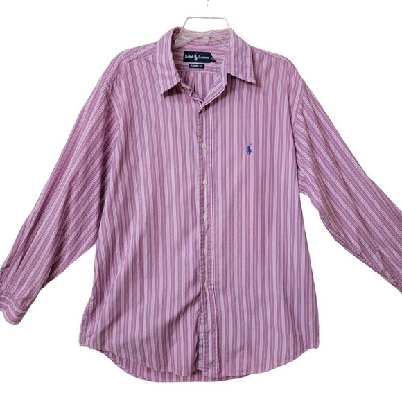 Ralph Lauren Other - Ralph Lauren Mens Button Up Shirt 16 1/4 34-35 Purple Classic Fit 100% Cotton